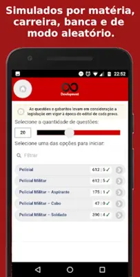 Simulado Polícia Militar (PM) android App screenshot 0