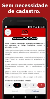 Simulado Polícia Militar (PM) android App screenshot 1