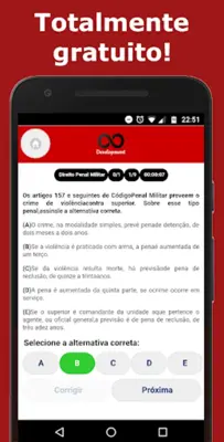 Simulado Polícia Militar (PM) android App screenshot 2